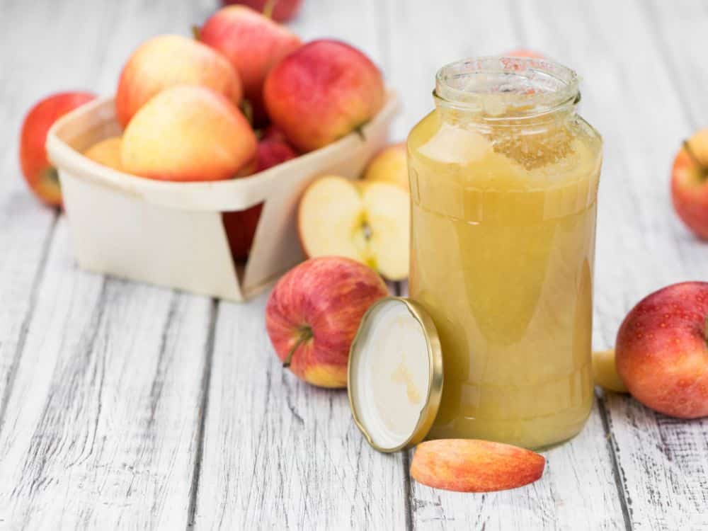 Recette de la compote de pomme sans sucre blanc