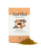 Ras el hanout Sartha, boite carton 50g sur fond blanc avec produit devant