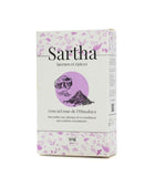 Sel rose de l'Himalaya Sartha, boite carton 50g sur fond blanc