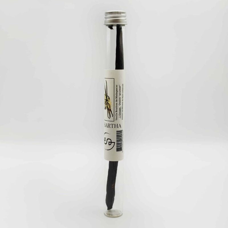 Vanille bourbon de Madagascar noire gourmet une gousse en tube